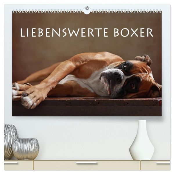 Liebenswerte Boxer (hochwertiger Premium Wandkalender 2027 DIN A2 quer) Kunstdruck in Hochglanz