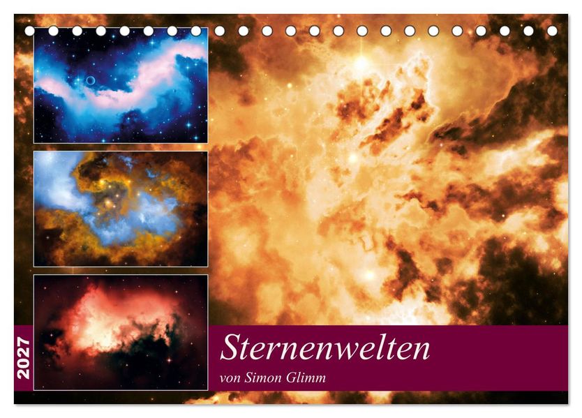 Sternenwelten (Tischkalender 2027 DIN A5 quer) CALVENDO Monatskalender