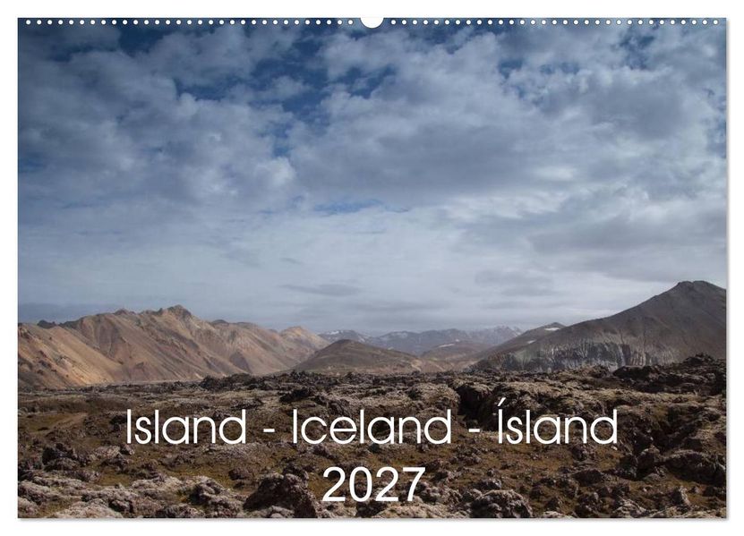 Island - Iceland - Ísland (Wandkalender 2027 DIN A2 quer) CALVENDO Monatskalender