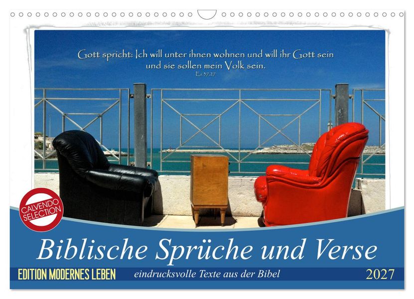 Biblische Sprüche und Verse (Wandkalender 2027 DIN A3 quer) CALVENDO Monatskalender