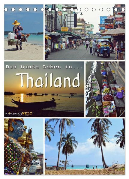 Das bunte Leben in Thailand (Tischkalender 2027 DIN A5 hoch) CALVENDO Monatskalender