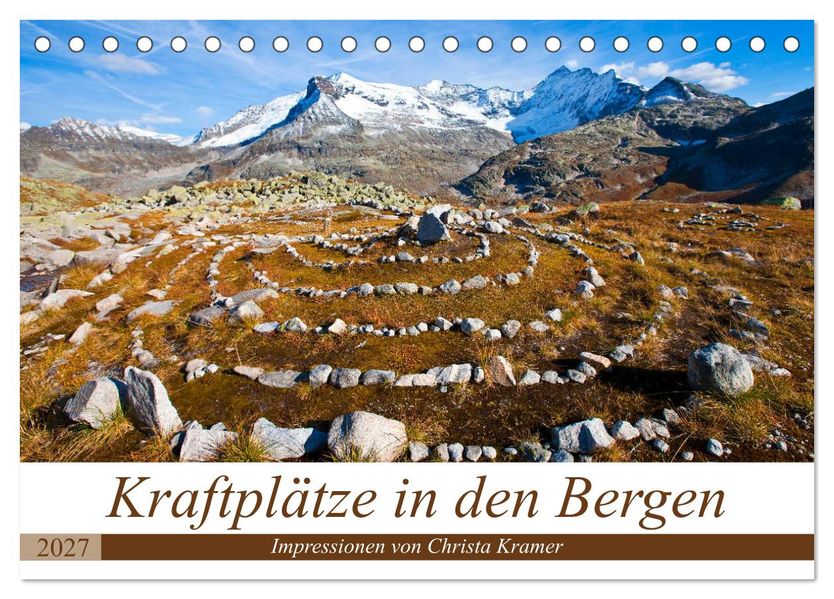 Kraftplätze in den Bergen (Tischkalender 2027 DIN A5 quer) CALVENDO Monatskalender