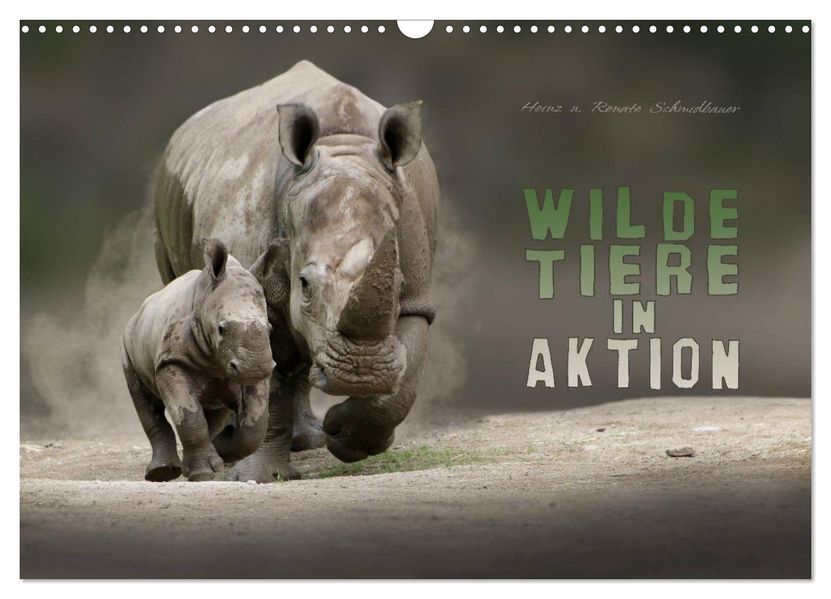 WILDE TIERE IN AKTION (Wandkalender 2027 DIN A3 quer) CALVENDO Monatskalender