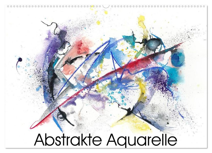 Abstrakte Aquarelle (Wandkalender 2027 DIN A2 quer) CALVENDO Monatskalender
