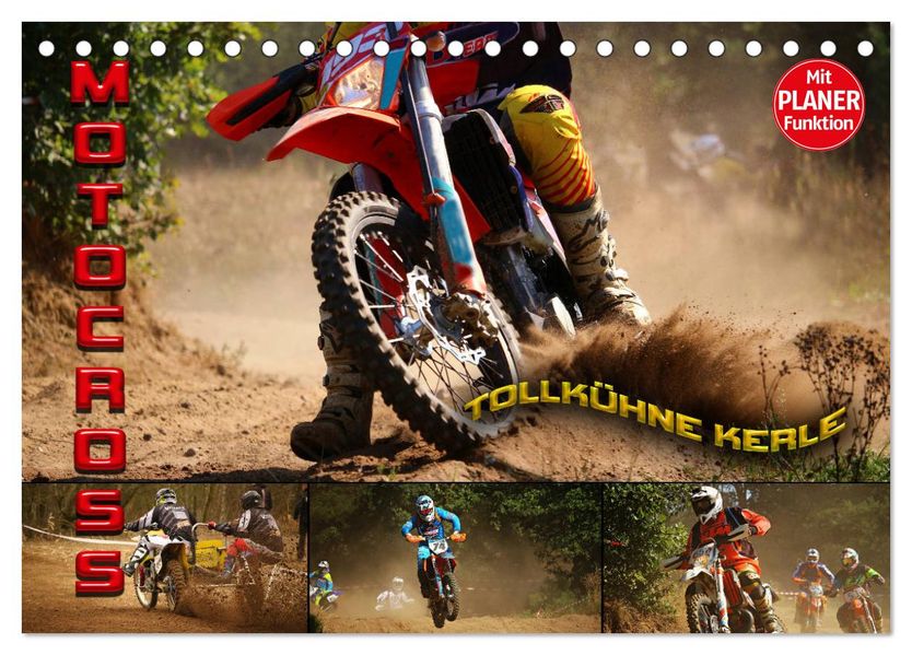 Motocross - tollkühne Kerle (Tischkalender 2027 DIN A5 quer) CALVENDO Monatskalender