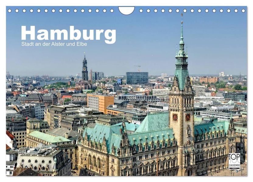 Hamburg Stadt an der Alster und Elbe (Wandkalender 2027 DIN A4 quer) CALVENDO Monatskalender