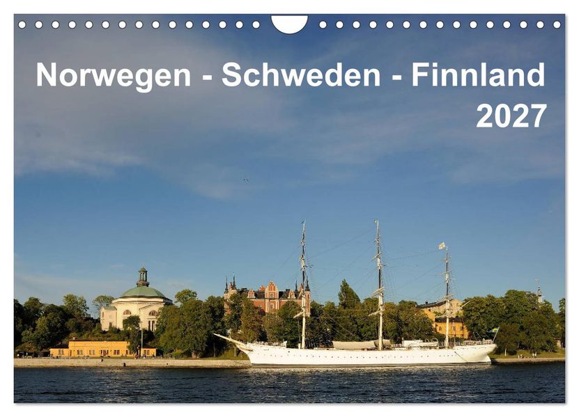 Norwegen - Schweden - Finnland (Wandkalender 2027 DIN A4 quer) CALVENDO Monatskalender