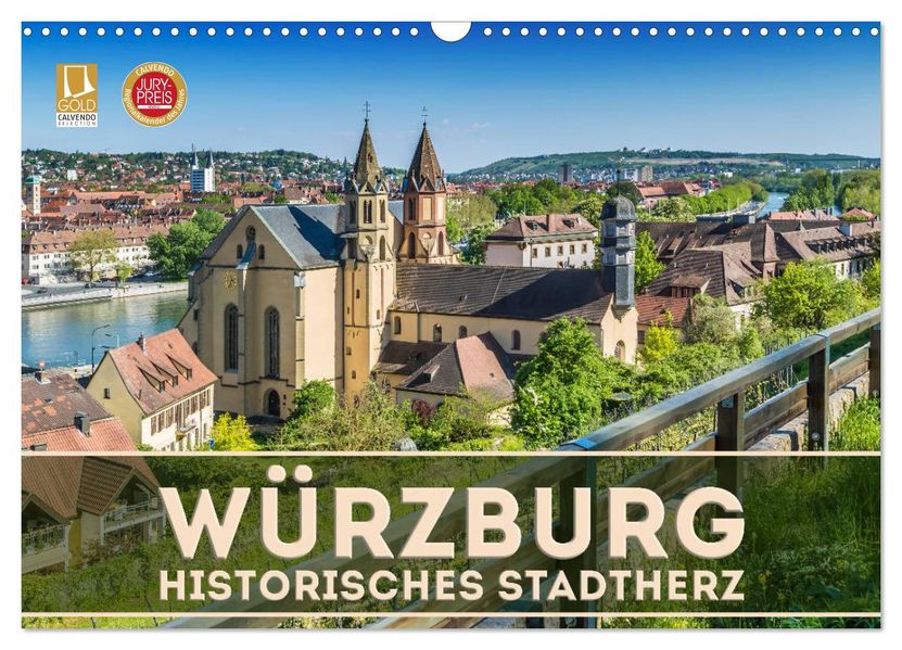 WÜRZBURG Historisches Stadtherz (Wandkalender 2027 DIN A3 quer) CALVENDO Monatskalender