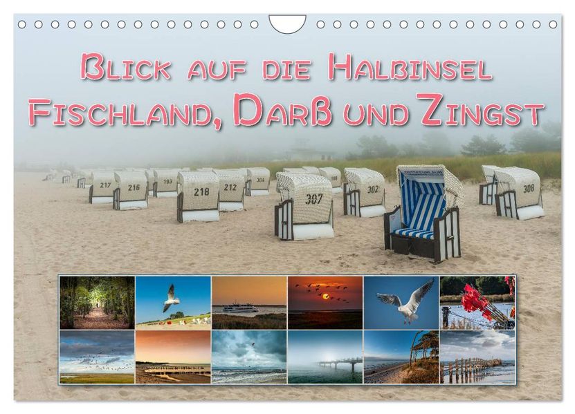 Blick auf die Halbinsel Fischland Darß und Zingst (Wandkalender 2027 DIN A4 quer) CALVENDO Monatskalender