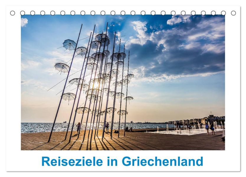 Reiseziele in Griechenland (Tischkalender 2027 DIN A5 quer) CALVENDO Monatskalender