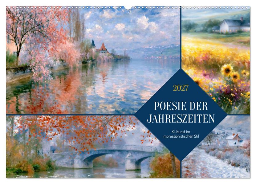 Poesie der Jahreszeiten (Wandkalender 2027 DIN A2 quer) CALVENDO Monatskalender