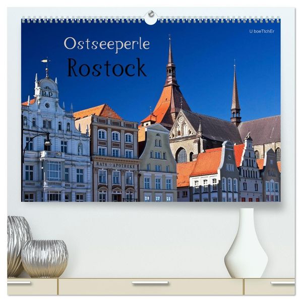 Ostseeperle Rostock (hochwertiger Premium Wandkalender 2027 DIN A2 quer) Kunstdruck in Hochglanz