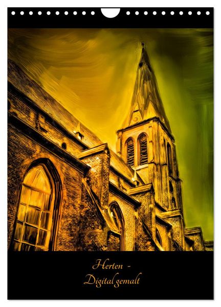 Herten - Digital gemalt (Wandkalender 2027 DIN A4 hoch) CALVENDO Monatskalender
