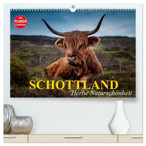 Schottland. Herbe Naturschönheit (hochwertiger Premium Wandkalender 2027 DIN A2 quer) Kunstdruck in Hochglanz