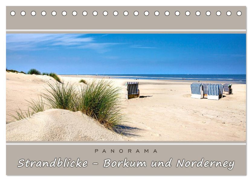 Strandblicke Borkum und Norderney (Tischkalender 2027 DIN A5 quer) CALVENDO Monatskalender