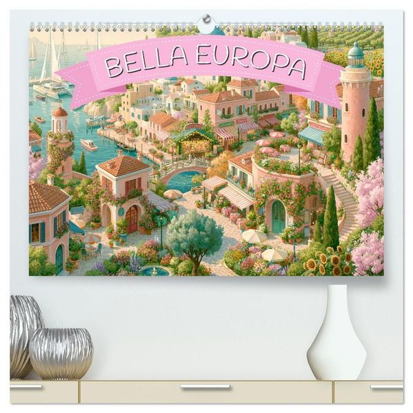 Bella Europa - Eine malerische Reise durch Europas schönste Orte (hochwertiger Premium Wandkalender 2027 DIN A2 quer) Kunstdruck in Hochglanz