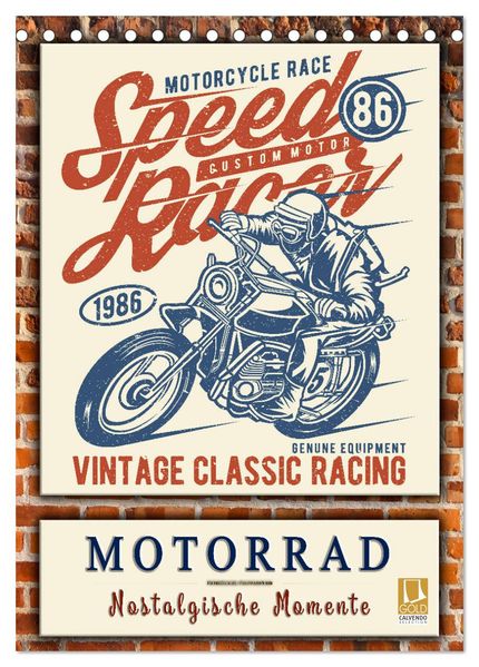 Motorrad - nostalgische Momente (Tischkalender 2027 DIN A5 hoch) CALVENDO Monatskalender
