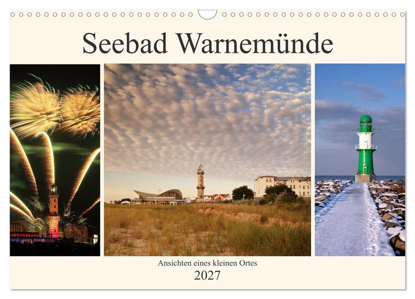 Seebad Warnemünde (Wandkalender 2027 DIN A3 quer) CALVENDO Monatskalender
