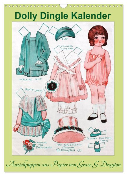Dolly Dingle Kalender - Anziehpuppen von Grace G. Drayton (Wandkalender 2027 DIN A3 hoch) CALVENDO Monatskalender