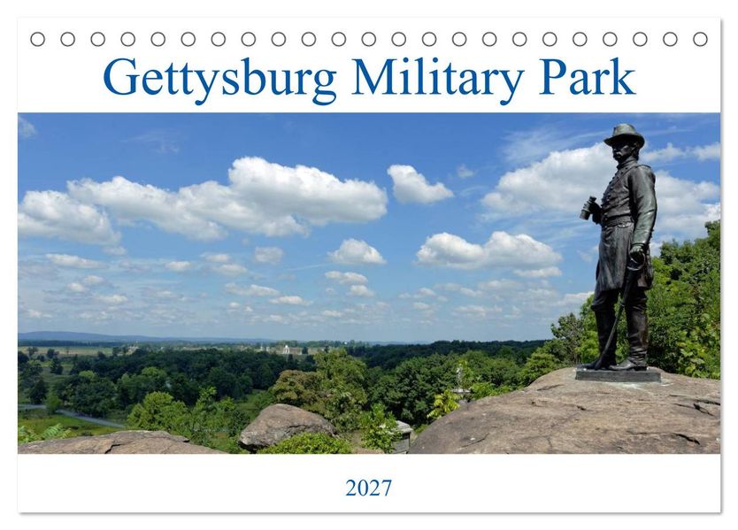 Gettysburg Military Park (Tischkalender 2027 DIN A5 quer) CALVENDO Monatskalender