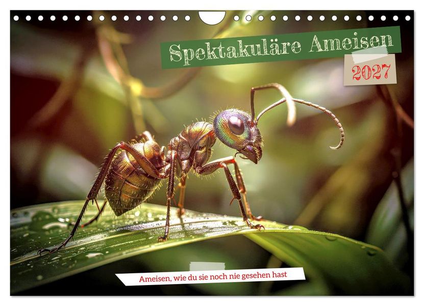 Spektakuläre Ameisen (Wandkalender 2027 DIN A4 quer) CALVENDO Monatskalender