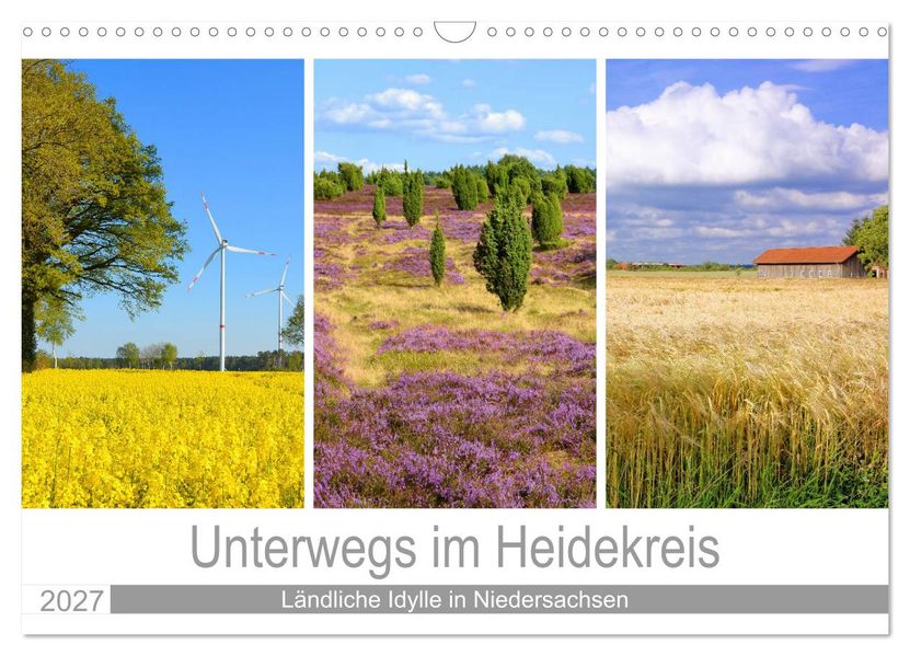Unterwegs im Heidekreis (Wandkalender 2027 DIN A3 quer) CALVENDO Monatskalender