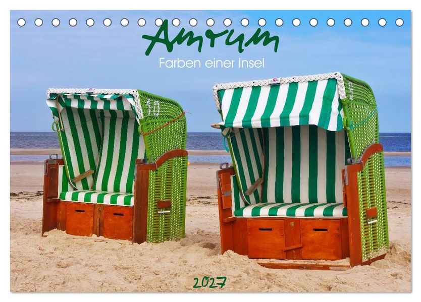 Amrum - Farben einer Insel (Tischkalender 2027 DIN A5 quer) CALVENDO Monatskalender