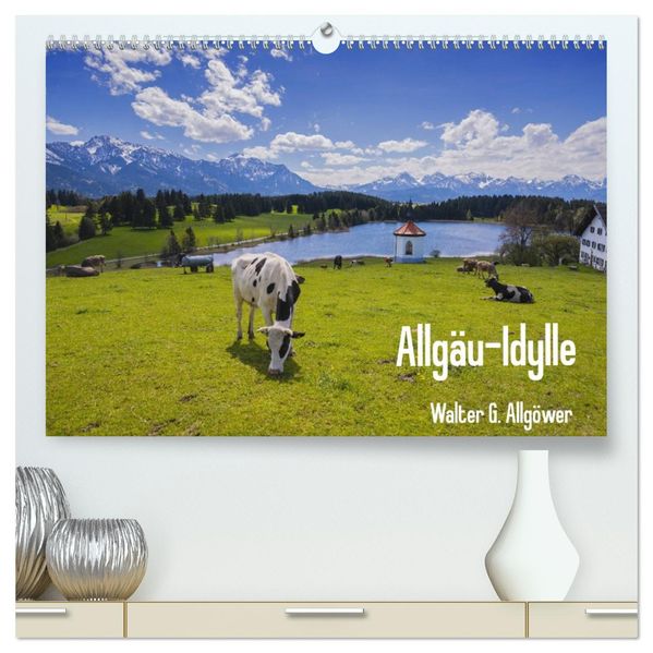 Allgäu-Idylle (hochwertiger Premium Wandkalender 2027 DIN A2 quer) Kunstdruck in Hochglanz