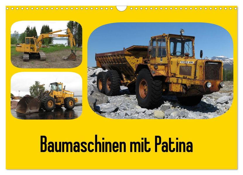 Baumaschinen mit Patina (Wandkalender 2027 DIN A3 quer) CALVENDO Monatskalender