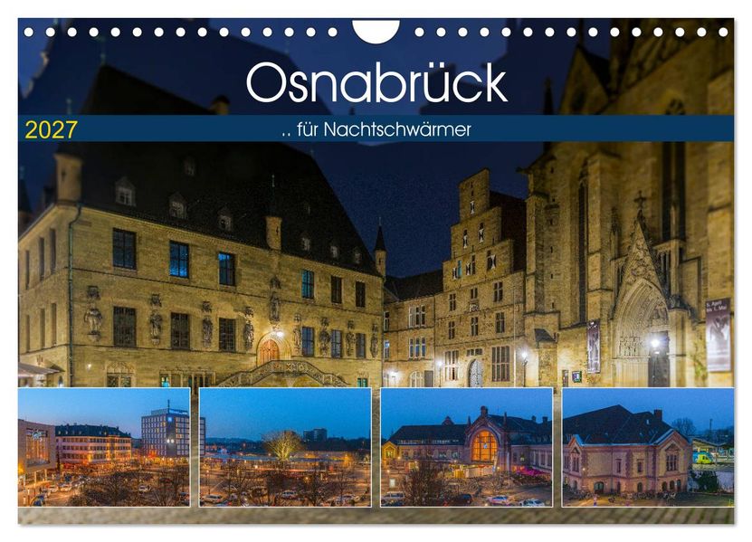 Osnabrück für Nachtschwärmer (Wandkalender 2027 DIN A4 quer) CALVENDO Monatskalender