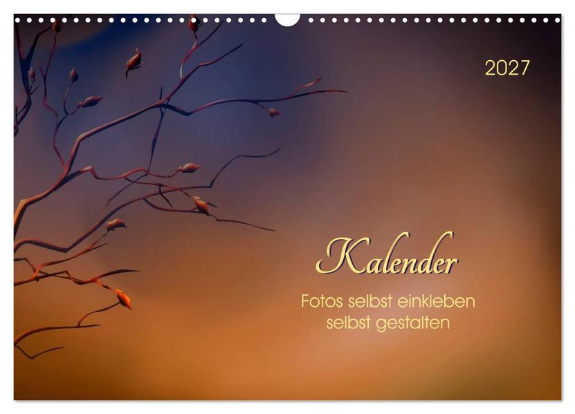 Kalender Fotos selbst einkleben selbst gestalten (Wandkalender 2027 DIN A3 quer) CALVENDO Monatskalender