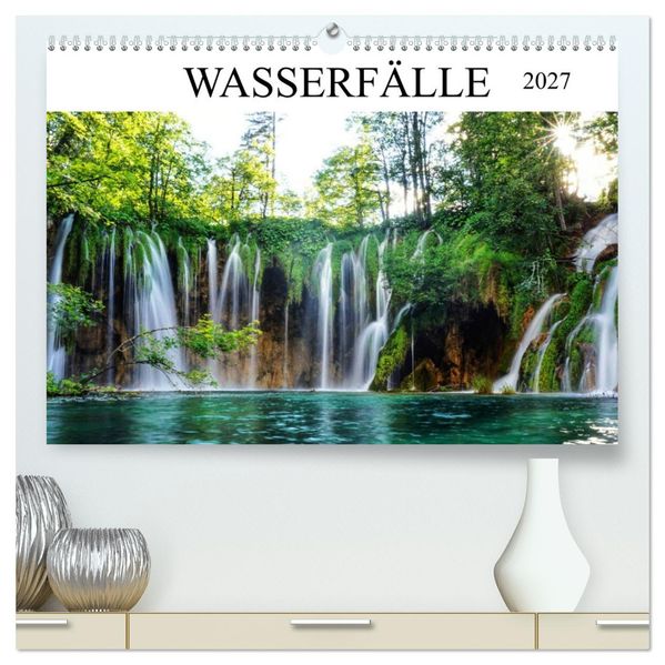 Wasserfälle - die schönsten Wasserfälle der Welt (hochwertiger Premium Wandkalender 2027 DIN A2 quer) Kunstdruck in Hochglanz