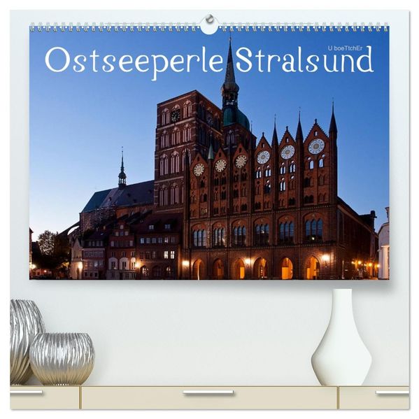 Ostseeperle Stralsund (hochwertiger Premium Wandkalender 2027 DIN A2 quer) Kunstdruck in Hochglanz
