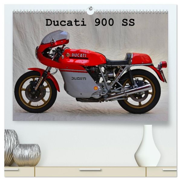 Ducati 900 SS (hochwertiger Premium Wandkalender 2027 DIN A2 quer) Kunstdruck in Hochglanz