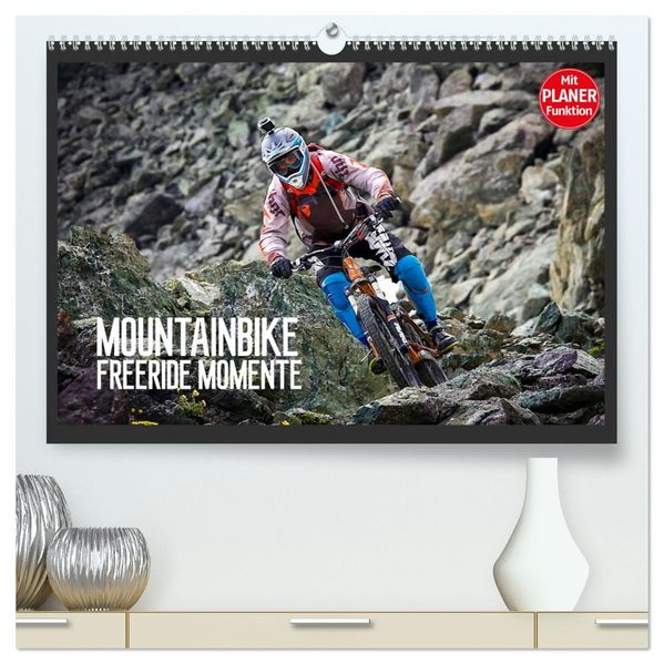 Mountainbike Freeride Momente (hochwertiger Premium Wandkalender 2027 DIN A2 quer) Kunstdruck in Hochglanz