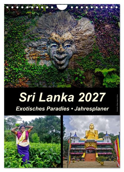 Sri Lanka 2027 - Exotisches Paradies - Jahresplaner (Wandkalender 2027 DIN A4 hoch) CALVENDO Monatskalender