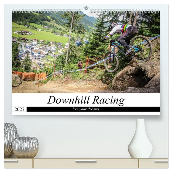 Downhill Racing (hochwertiger Premium Wandkalender 2027 DIN A2 quer) Kunstdruck in Hochglanz