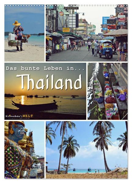 Das bunte Leben in Thailand (Wandkalender 2027 DIN A2 hoch) CALVENDO Monatskalender