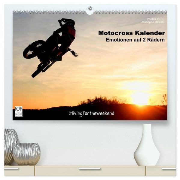 Motocross Kalender - Emotionen auf 2 Rädern (hochwertiger Premium Wandkalender 2027 DIN A2 quer) Kunstdruck in Hochglanz
