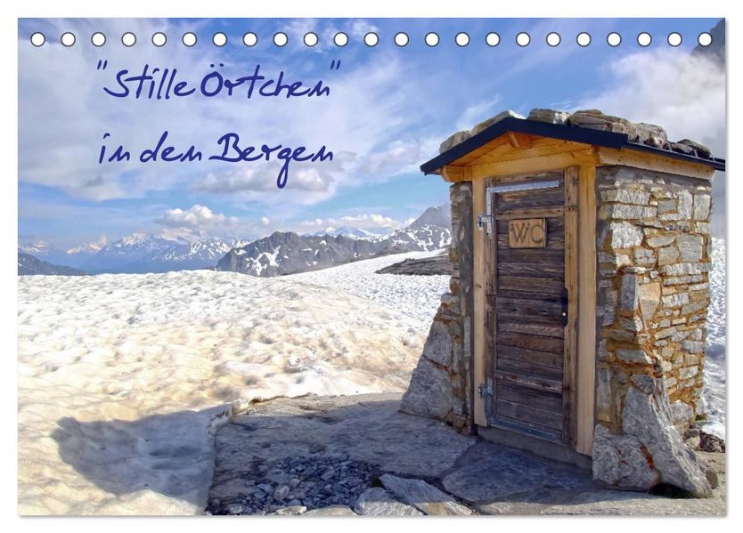 'Stille Örtchen' in den Bergen (Tischkalender 2027 DIN A5 quer) CALVENDO Monatskalender