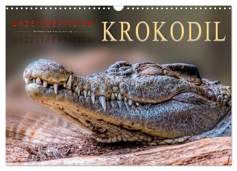 Urzeitreptilien - Krokodil (Wandkalender 2027 DIN A3 quer) CALVENDO Monatskalender