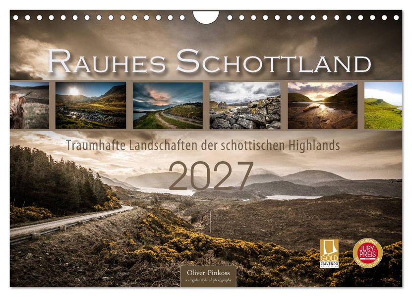 Rauhes Schottland (Wandkalender 2027 DIN A4 quer) CALVENDO Monatskalender