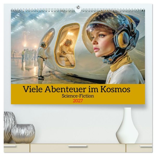 Viele Abenteuer im Kosmos - Science-Fiction (hochwertiger Premium Wandkalender 2027 DIN A2 quer) Kunstdruck in Hochglanz