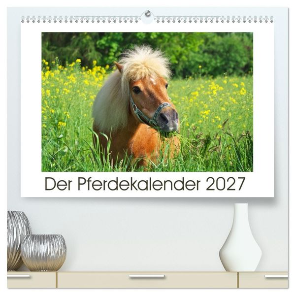 Der Pferdekalender (hochwertiger Premium Wandkalender 2027 DIN A2 quer) Kunstdruck in Hochglanz