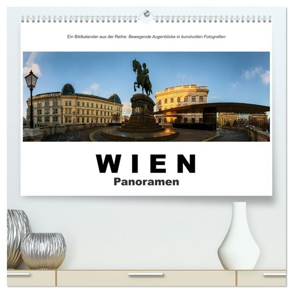 Wien Panoramen (hochwertiger Premium Wandkalender 2027 DIN A2 quer) Kunstdruck in Hochglanz