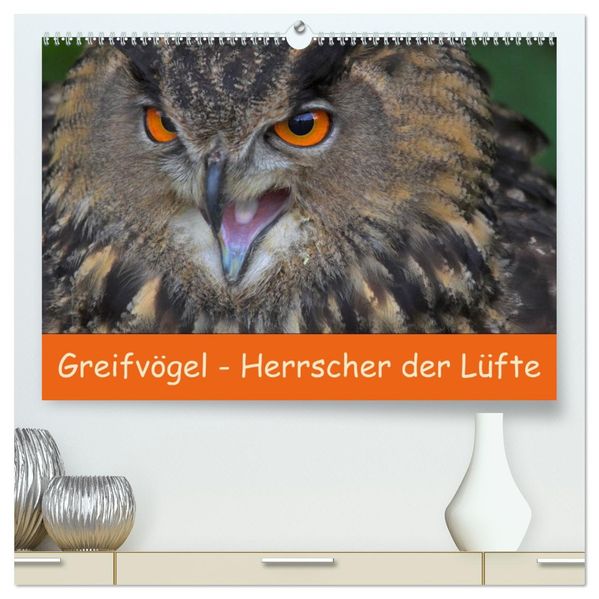 Greifvögel - Herrscher der Lüfte (hochwertiger Premium Wandkalender 2027 DIN A2 quer) Kunstdruck in Hochglanz