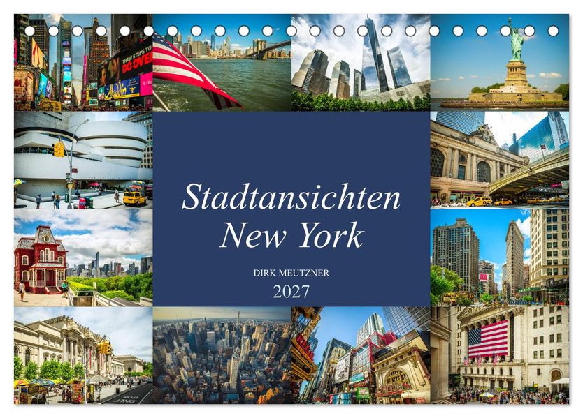 Stadtansichten New York (Tischkalender 2027 DIN A5 quer) CALVENDO Monatskalender