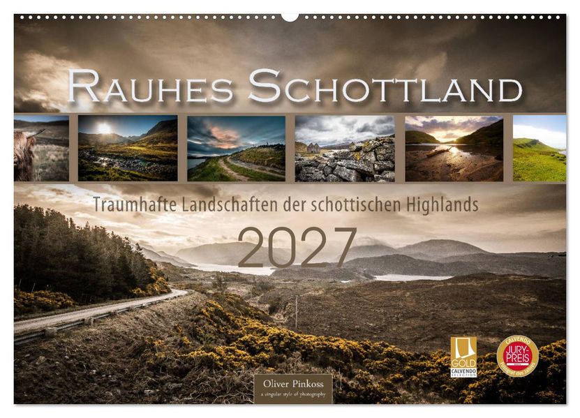 Rauhes Schottland (Wandkalender 2027 DIN A2 quer) CALVENDO Monatskalender