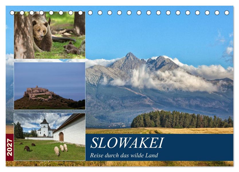 Slowakei - Reise durch das wilde Land (Tischkalender 2027 DIN A5 quer) CALVENDO Monatskalender