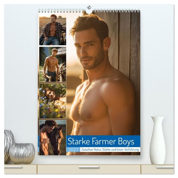 Starke Farmer Boys (hochwertiger Premium Wandkalender 2027 DIN A2 hoch) Kunstdruck in Hochglanz